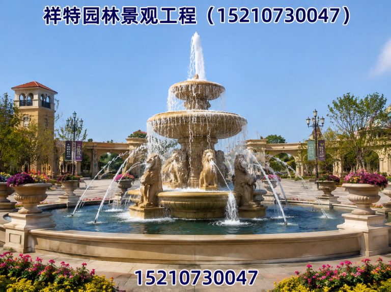 雄县景区喷泉展示图